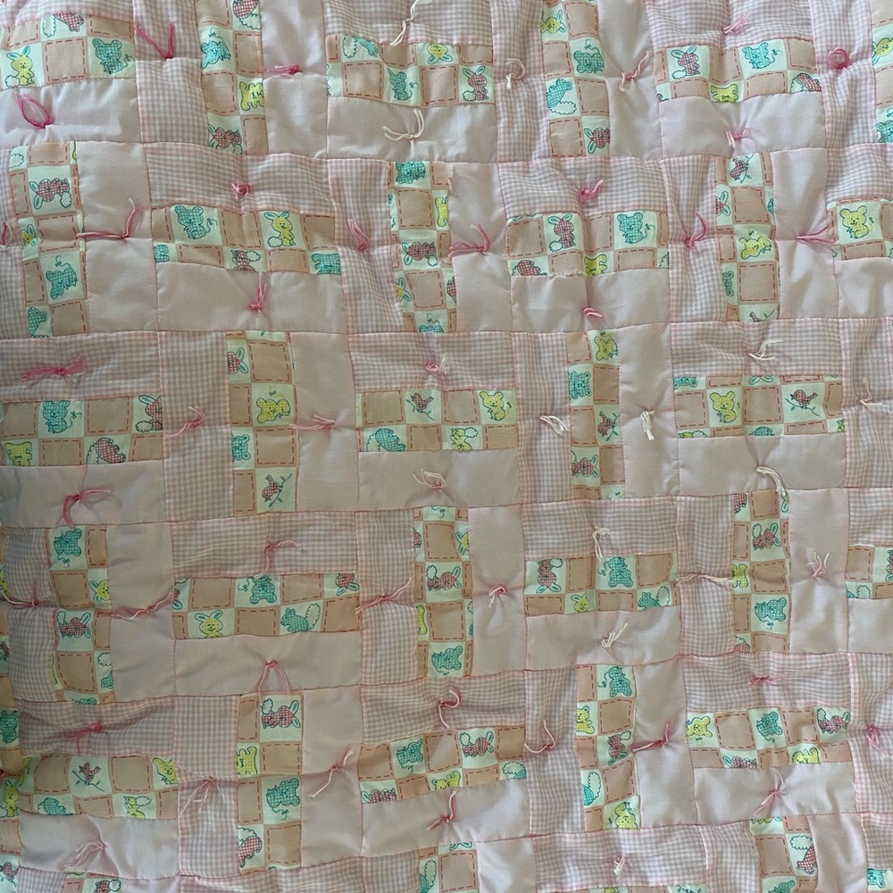 Handmade Baby Quilt With Animals